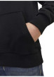 Thumbnail Sweat noir uni avec une coupe droite un col à capuche et des manches longues - Image 6