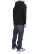 Thumbnail Sweat noir uni avec une coupe droite un col à capuche et des manches longues - Image 7