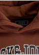 Thumbnail Sweat brique à manches longues uni avec un col à capuche et une coupe droite - Image 2