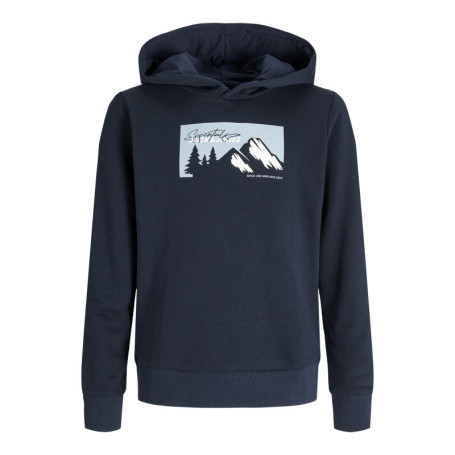 Sweat marine avec un imprimé une coupe droite...