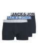 Thumbnail Lot de 3 boxers classiques en coton mélangé marine unis avec une coupe fermée