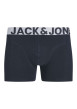 Thumbnail Lot de 3 boxers classiques en coton mélangé marine unis avec une coupe fermée - Image 4