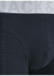 Thumbnail Lot de 3 boxers classiques en coton mélangé marine unis avec une coupe fermée - Image 7