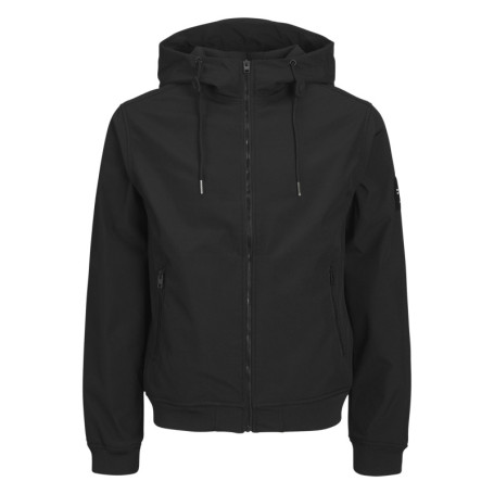 Blouson à manches longues noir uni avec une...
