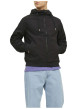 Thumbnail Blouson à manches longues noir uni avec une coupe droite et un col à capuche - Image 3