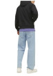 Thumbnail Blouson à manches longues noir uni avec une coupe droite et un col à capuche - Image 7