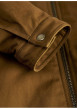 Thumbnail Blouson en coton camel uni avec une coupe droite et un col à revers - Image 3