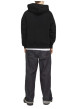 Thumbnail Sweat zippé noir uni avec une coupe droite et un col à capuche - Image 7