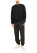 Thumbnail Sweat noir uni avec une coupe droite un col rond et des manches longues - Image 2