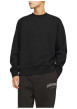 Thumbnail Sweat noir uni avec une coupe droite un col rond et des manches longues - Image 3