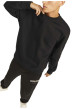 Thumbnail Sweat noir uni avec une coupe droite un col rond et des manches longues - Image 4