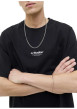 Thumbnail T-shirt en coton noir uni avec une coupe droite et un col rond - Image 5