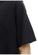 Thumbnail T-shirt en coton noir uni avec une coupe droite et un col rond - Image 6