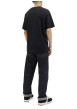 Thumbnail T-shirt en coton noir uni avec une coupe droite et un col rond - Image 7