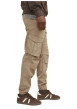 Thumbnail Pantalon Cargo Jpstkane Noah Cuffed Cargo en coton mélangé beige uni - Image 6