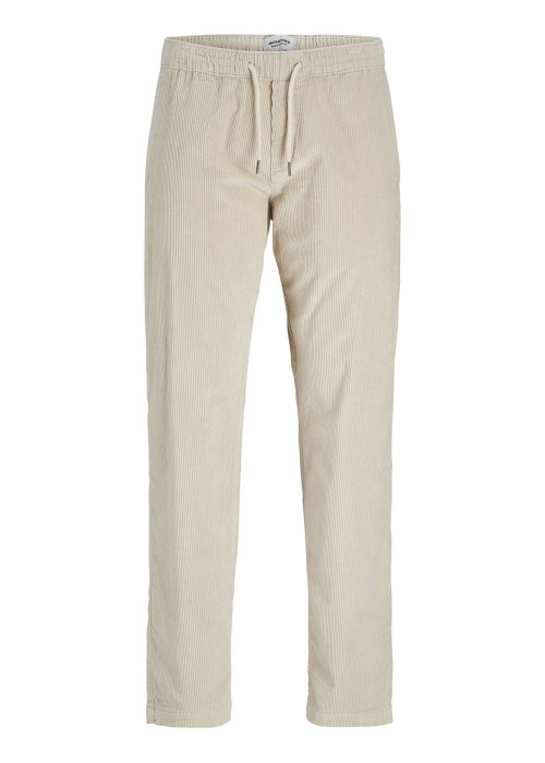 Pantalon Jogging Jpstkane Corduroy Jogger Sn en coton écru côtelé à coupe droite
