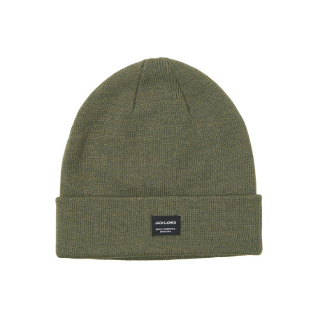 Bonnet kaki en maille piquée avec un patch...