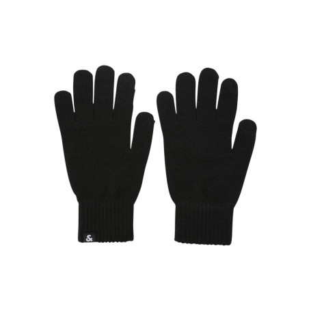 Gants noirs unis avec le logo iconique au...