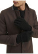 Thumbnail Gants noirs unis avec le logo iconique au poignet et les bords côtelés - Image 4