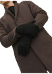 Thumbnail Gants noirs unis avec le logo iconique au poignet et les bords côtelés - Image 5