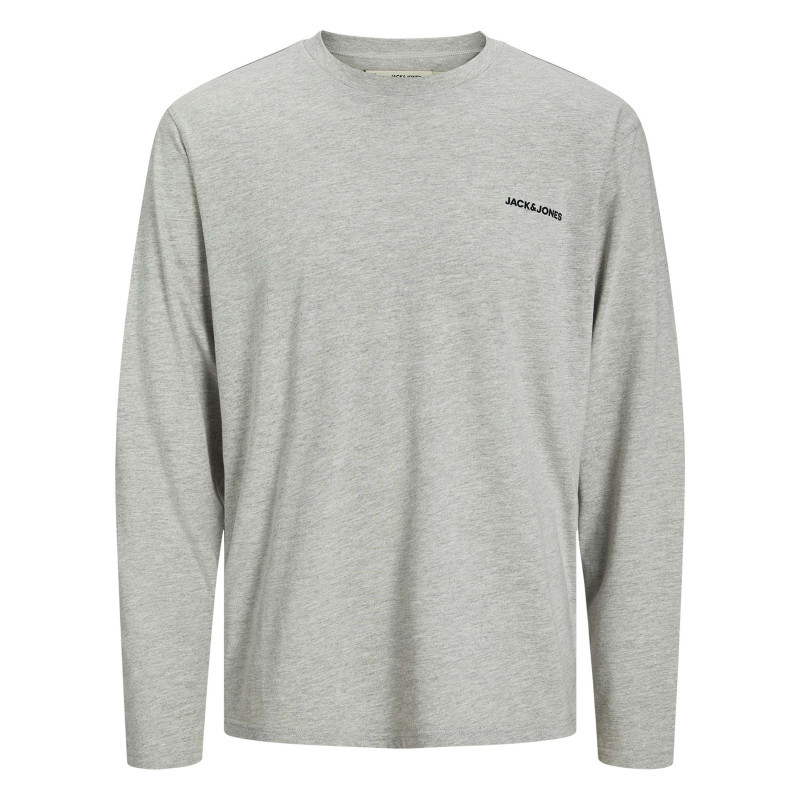 Jack & Jones - Pyjama Long En Coton Gris Uni Avec Un Col Rond Et Une Coupe Fermée - Gris Jack & Jones - Pyjama Long En Coton Gris Uni Avec Un Col Rond Et Une Coupe Fermée - Gris