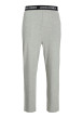 Thumbnail Pyjama Long en coton gris uni avec un col rond et une coupe fermée - Image 2