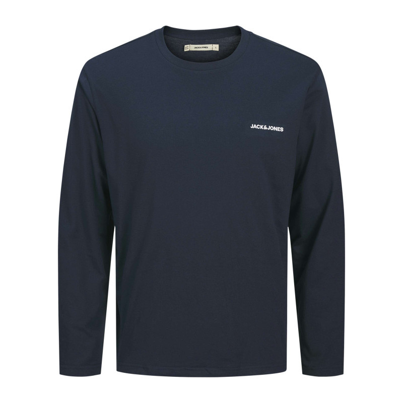 Jack & Jones - Pyjama Long En Coton Marine Uni Avec Une Coupe Fermée Avec Un Col Rond - Marine Jack & Jones - Pyjama Long En Coton Marine Uni Avec Une Coupe Fermée Avec Un Col Rond - Marine