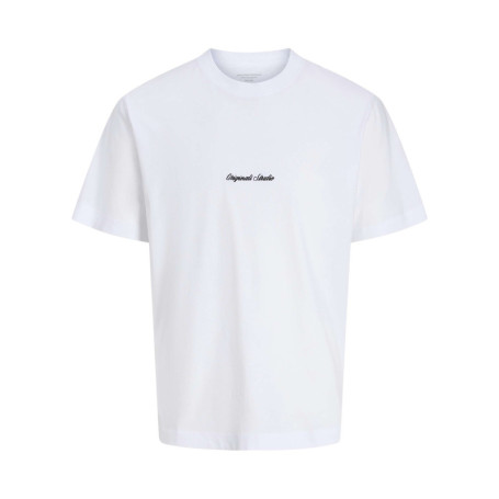 T-shirt en coton blanc uni avec une coupe...