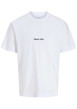Thumbnail T-shirt en coton blanc uni avec une coupe droite et un col rond
