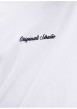 Thumbnail T-shirt en coton blanc uni avec une coupe droite et un col rond - Image 2