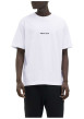Thumbnail T-shirt en coton blanc uni avec une coupe droite et un col rond - Image 4