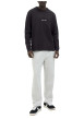 Thumbnail T-shirt en coton noir uni avec un col rond et une coupe droite - Image 2