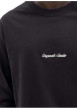 Thumbnail T-shirt en coton noir uni avec un col rond et une coupe droite - Image 5