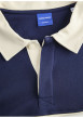 Thumbnail Polo en coton mélangé marine rayé avec une coupe droite et un col à revers - Image 4