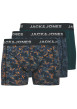 Thumbnail Lot de 3 boxers classiques en coton mélangé marine à motifs et coupe fermée