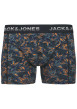 Thumbnail Lot de 3 boxers classiques en coton mélangé marine à motifs et coupe fermée - Image 2