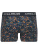 Thumbnail Lot de 3 boxers classiques en coton mélangé marine à motifs et coupe fermée - Image 3