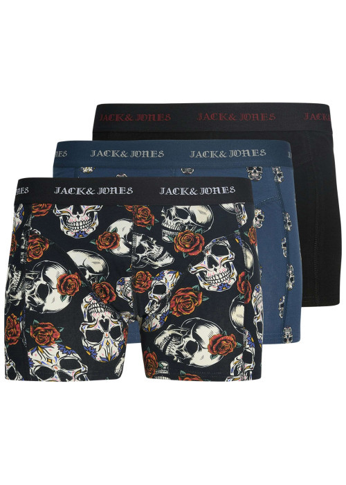 Lot de 3 boxers classiques en coton mélangé multicolore avec des motifs