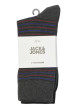 Thumbnail Lot de 3 paires de chaussettes hautes noires rayées avec une coupe haute - Image 2