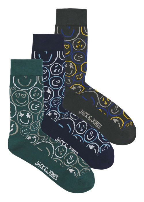Chaussettes hautes vertes avec des motifs et une coupe haute