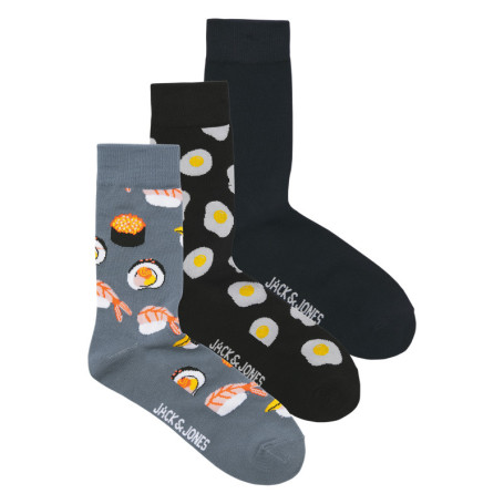 Lot de 3 paires de chaussettes hautes noires à...