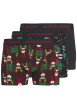 Thumbnail Lot de 3 boxers classiques en coton mélangé nuit à motifs avec une coupe fermée