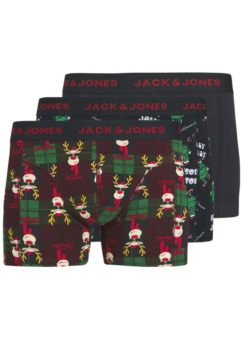 Lot de 3 boxers classiques en coton mélangé nuit à motifs avec une coupe fermée