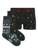 Thumbnail Coffret boxers classiques en coton mélangé noir avec une coupe fermée