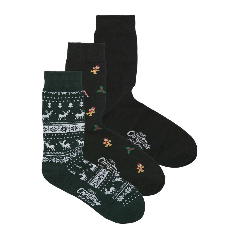Jack & Jones - Lot De 3 Paires De Chaussettes Hautes Multicolores Avec Une Coupe Haute à Motifs - Multicolores Jack & Jones - Lot De 3 Paires De Chaussettes Hautes Multicolores Avec Une Coupe Haute à Motifs - Multicolores