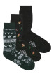 Thumbnail Lot de 3 paires de chaussettes hautes multicolores avec une coupe haute à motifs
