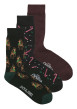 Thumbnail Lot de 3 paires de chaussettes hautes multicolores à motifs avec une coupe haute