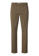 Thumbnail Pantalon Chino Miles en coton biologique brun uni à coupe slim - Image 3