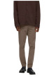 Thumbnail Pantalon Chino Miles en coton biologique brun uni à coupe slim - Image 4