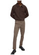 Thumbnail Pantalon Chino Miles en coton biologique brun uni à coupe slim - Image 5